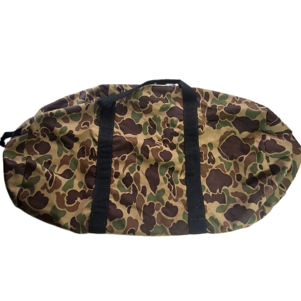 Vintage Fieldline Duck Camo Duffel Bag Hunting Gear Travel Pack ~3 ft x ~1.5 ft